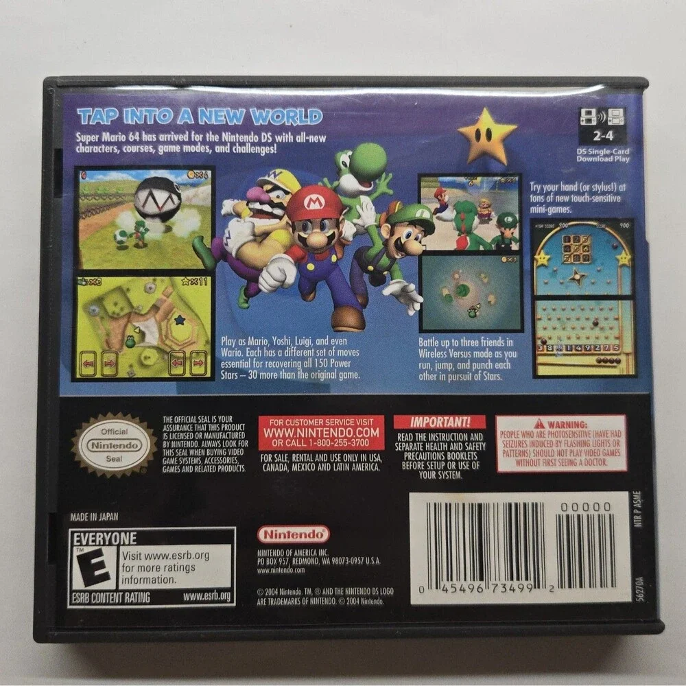 Super Mario 64 DS Nintendo DS 2004 TESTED No Manual